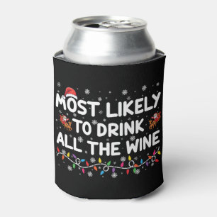 Porta-lata Mais Propenso a Beber Todo o Vinho Natal em Famíli