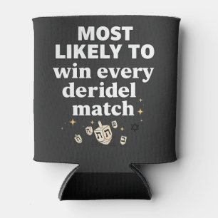 Porta-lata Mais propenso a ganhar cada Dreidel Match Hanukkah