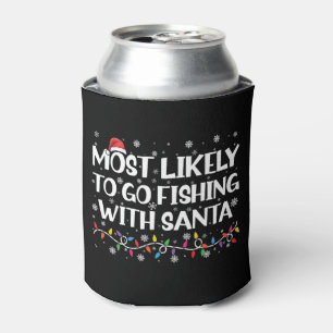 Porta-lata Mais Propenso a Ir Pescar com o Papai Noel Xmas Fi