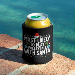 Porta-lata Mais Propenso a Jogar Volei com Papai Noel no Nata
