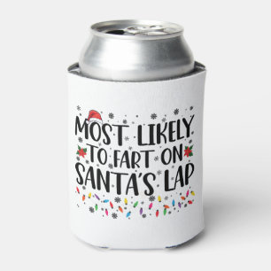 Porta-lata Mais Propenso a Peidar no Colo do Papai Noel Natal