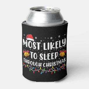 Porta-lata Mais Provável Dormir no Natal Família Xmas