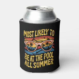 Porta-lata Mais Provável Estar Na Piscina Todo Verão Groovy