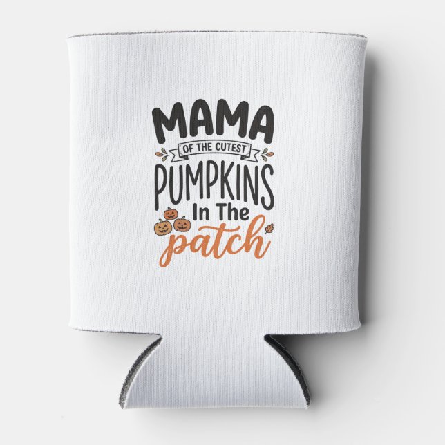 Porta-lata Mamãe das Abóboras Mais Fofas Design de Camisa de  (Frente)