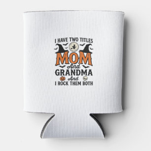 Porta-lata Mamãe do Halloween Avó Camisa de Bruxa Vintage Des