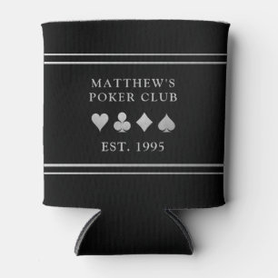 Porta-lata Man Cave Card Club Silver Tocando Traje