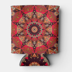 Porta-lata Mandala luxuosa, perfeita, floral estrelado.