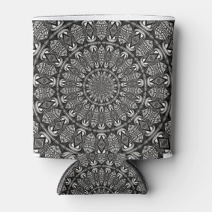Porta-lata Mandala Monocromático