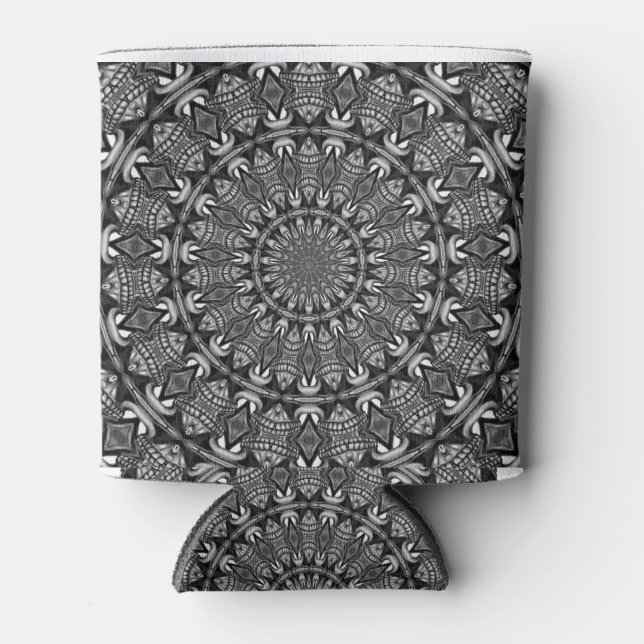 Porta-lata Mandala Monocromático (Frente)