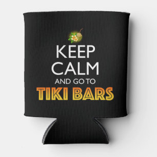 Porta-lata Mantenha a Calma e Vá para os Bares Tiki