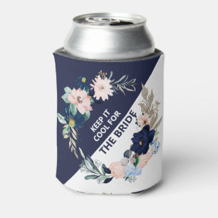 Porta-lata Mantenha legal para Bride - Flores marinhas flores