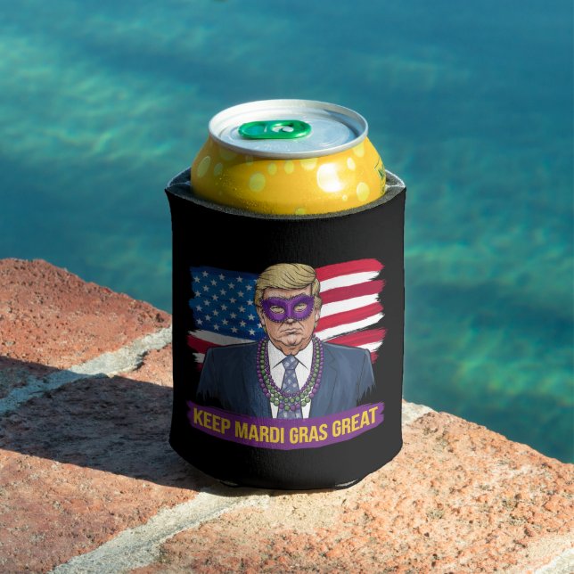 Porta-lata Mantenha Mardi Gras Excelente Engraçado Trump Mard (Piscina in situ)