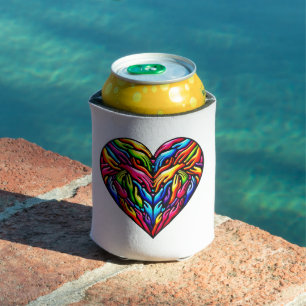 Porta-lata Mãos Coloridas Unity Heart Inclusivity e Juntos