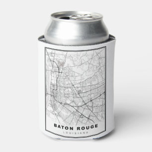 Porta-lata Mapa de Baton Rouge