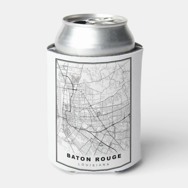 Porta-lata Mapa de Baton Rouge (Can Front)