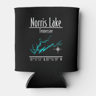 Porta-lata Mapa de Coordenadas da Margem do Lago Norris Tenne