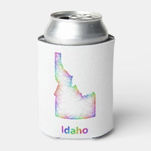 Porta-lata Mapa de Idaho do arco-íris