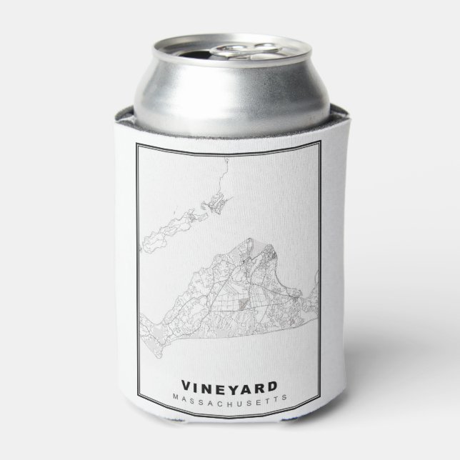 Porta-lata Mapa de Martha's Vineyard (Can Front)