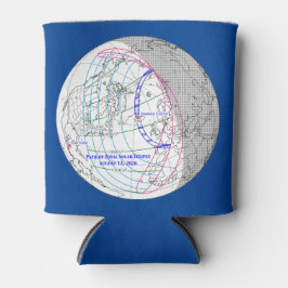 Porta-lata Mapa do Eclipse Solar Total de 2026