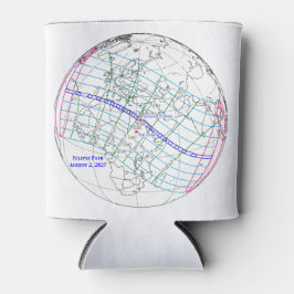Porta-lata Mapa do Eclipse Solar Total de 2027