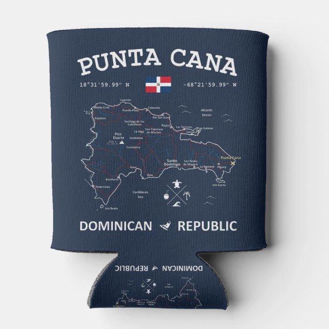 Porta-lata Mapa do Punta Cana (Traseira)