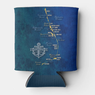 Porta-lata Mapa Externo Náutico de Bancos Pode Resfriar