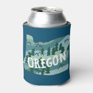 Porta-lata Mapa Ilustrado do Estado do Oregon