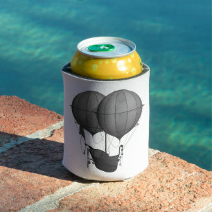 Porta-lata Máquina de Voo Design a Preto e Branco