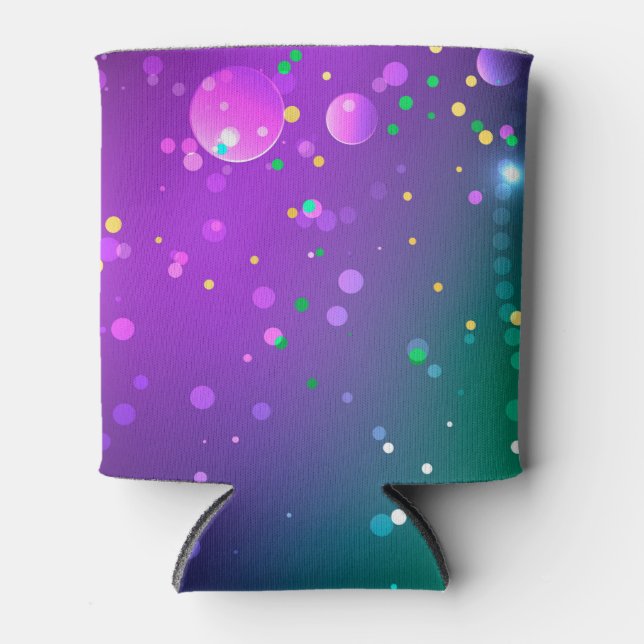 Porta-lata Mardi Gras Festivo Purple Background (Frente)