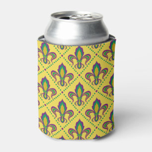 Porta-lata Mardi Gras Fleur De Lis