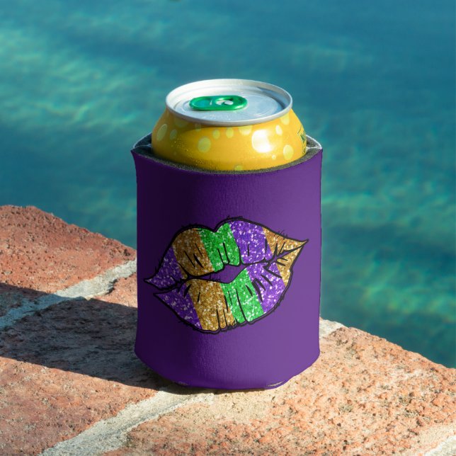 Porta-lata Mardi Gras Kiss Cozy (Piscina in situ)
