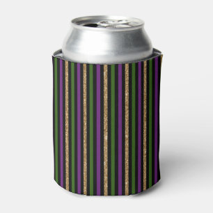 Porta-lata Mardi Gras - Linhas Verticais Ouro Glitter NOLA