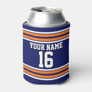 Porta-lata Marinho Blue com Orange White Stripes Team Jersey