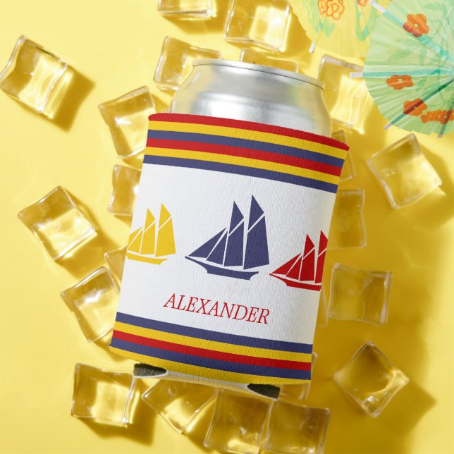 Porta-lata Marinho-Cinto Azul-Amarelo-Amarelo-Estante náutico (Verão in situ)