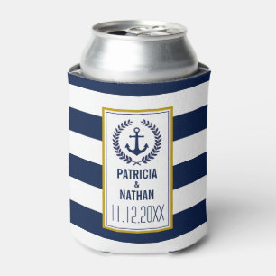 Porta-lata Marinho de Estilo Náutico Despreza Casamento