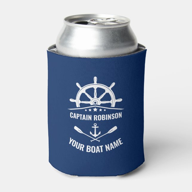 Porta-lata Marinho de Helm Oars de Âncora Náutica do Capitão  (Can Front)