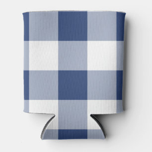 Porta-lata Marinho Gingham Pattern