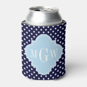 Porta-lata Marinho Quatrefoil Azul Quatrefoil Azul 3 Monogram