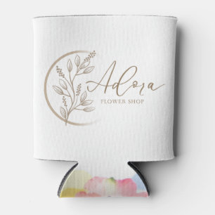 Porta-lata mármore de flor branca