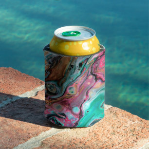 Porta-lata Mármore rosa e verde