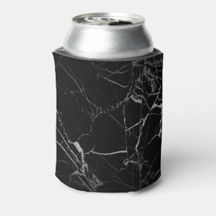 Porta-lata Mármore Veio Preto e Prata