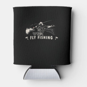 Porta-lata Marrom Brook Trout Fly Pescoço Linha Pescador Pres