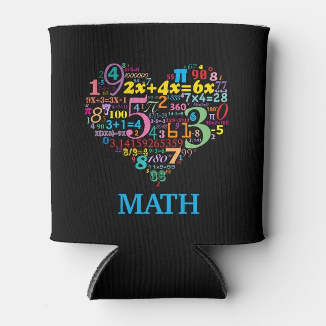 Porta-lata Matemática do Coração (Frente)