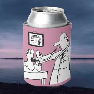 Porta-lata Médico com Stetoscope Verificando Pés