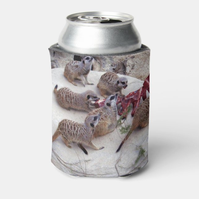 Porta-lata Meerkat Snack Time, Stubby Cooler. (Can Back)