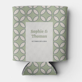 Porta-lata Meio século Mod Retro Wedding Olive Green