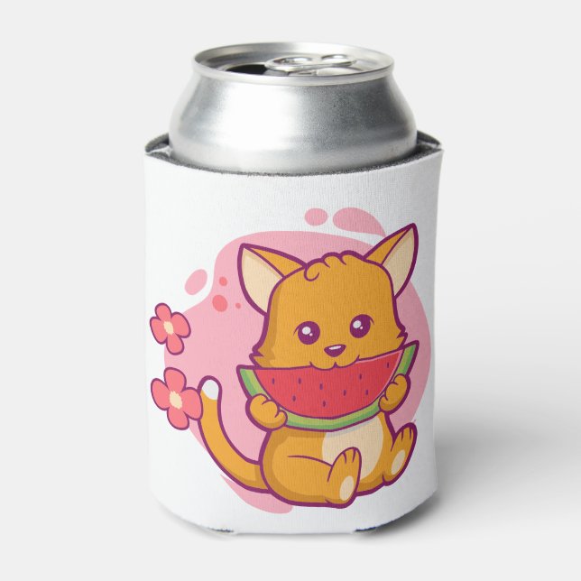 Porta-lata Melancia Gato-Gato-Gato | Kawaii (Can Front)