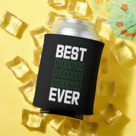 Porta-lata Melhor Bebedor de Código Binário DAD de Todos os T
