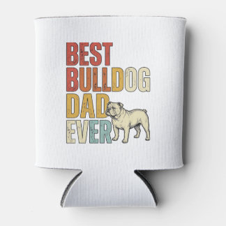 Porta-lata Melhor Camisa de Gravura Vintage Pai Bulldog de To