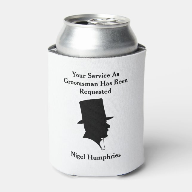 Porta-lata Melhor homem ou Padrinho de casamento convidado (Can Front)